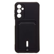 Чехол Samsung A24 4G/A245 силикон матовый с картхолдером и защитой камеры чёрный
