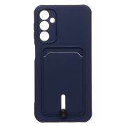Чехол Samsung A24 4G/A245 силикон матовый с картхолдером и защитой камеры синий