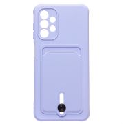 Чехол Samsung A04s/A047 силикон матовый с картхолдером и защитой камеры сиреневый