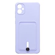 Чехол Samsung A05/A055 силикон матовый с картхолдером и защитой камеры сиреневый
