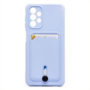 Чехол Samsung A13 4G/A135 силикон матовый с картхолдером и защитой камеры фиолетовый