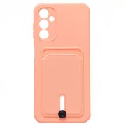 Чехол Samsung A14 4G/A145 силикон матовый с картхолдером и защитой камеры розовый