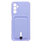 Чехол Samsung A14 4G/A145 силикон матовый с картхолдером и защитой камеры фиолетовый