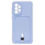 Чехол Samsung A32 5G/A336 силикон матовый с картхолдером и защитой камеры сиреневый