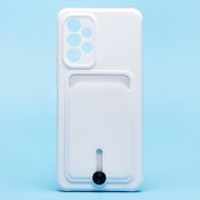 Чехол Samsung A32 5G/A336 силикон матовый с картхолдером и защитой камеры белый