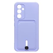 Чехол Samsung A54/A546 силикон матовый с картхолдером и защитой камеры фиолетовый
