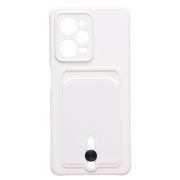 Чехол Xiaomi Poco X5 Pro силикон матовый с картхолдером и защитой камеры белый