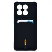 Чехол Xiaomi Poco X6 Pro 5G силикон матовый с картхолдером и защитой камеры чёрный