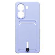 Чехол Xiaomi Poco X7 Pro силикон матовый с картхолдером и защитой камеры сиреневый