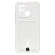 Чехол Xiaomi Redmi 10C силикон матовый с картхолдером и защитой камеры белый