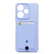 Чехол Xiaomi Redmi 13 4G силикон матовый с картхолдером и защитой камеры сиреневый