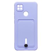 Чехол Xiaomi Redmi 9C силикон матовый с картхолдером и защитой камеры фиолетовый