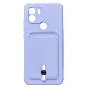 Чехол Xiaomi Redmi A1+ силикон матовый с картхолдером и защитой камеры сиреневый
