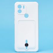 Чехол Xiaomi Redmi A1+ силикон матовый с картхолдером и защитой камеры белый