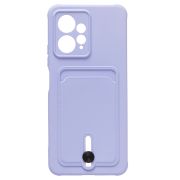 Чехол Xiaomi Redmi Note 12 4G силикон матовый с картхолдером и защитой камеры сиреневый