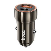 Адаптер Автомобильный - Hoco Z46A, 1USB/1USB-C/QC3.0/PD20W серый