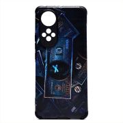Чехол Honor 50/Nova 9 силикон рифлёный с защитой камеры и принтом 002