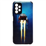 Чехол Samsung A13 4G/A135 силикон рифлёный с защитой камеры и принтом 004