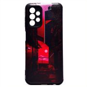 Чехол Samsung A13 4G/A135 силикон рифлёный с защитой камеры и принтом 005