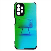 Чехол Samsung A13 4G/A135 силикон рифлёный с защитой камеры и принтом 008