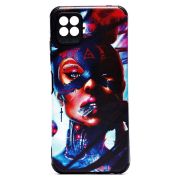 Чехол Samsung A22s 5G/A226 силикон рифлёный с защитой камеры и принтом 006