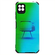 Чехол Samsung A22s 5G/A226 силикон рифлёный с защитой камеры и принтом 008