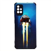 Чехол Samsung A51 4G/A515 силикон рифлёный с защитой камеры и принтом 004