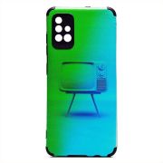 Чехол Samsung A51 4G/A515 силикон рифлёный с защитой камеры и принтом 008