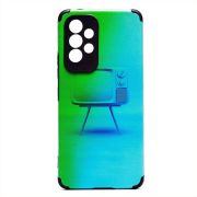 Чехол Samsung A53 5G/A536 силикон рифлёный с защитой камеры и принтом 008