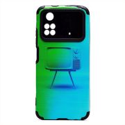 Чехол Xiaomi Poco M4 Pro 4G силикон рифлёный с защитой камеры и принтом 008