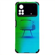 Чехол Xiaomi Poco X4 Pro 5G силикон рифлёный с защитой камеры и принтом 008