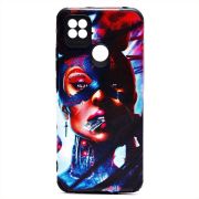 Чехол Xiaomi Redmi 9C силикон рифлёный с защитой камеры и принтом 006