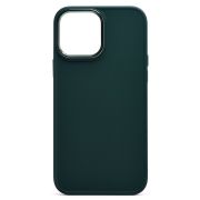 Чехол iPh 13 Pro Max силикон литой плотный с хромированной отделкой зелёный