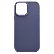 Чехол iPh 13 Pro Max силикон литой плотный с хромированной отделкой фиолетовый