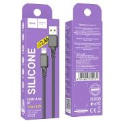 Кабель USB - Lightning Hoco X101, 2.4A, 1м, чёрный