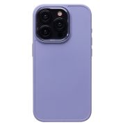 Чехол iPh 15 Pro силикон литой плотный с хромированной отделкой сиреневый