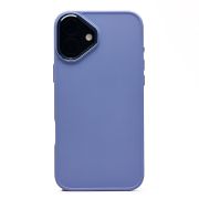 Чехол iPh 16 Plus силикон литой плотный с хромированной отделкой сиреневый