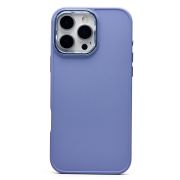 Чехол iPh 16 Pro Max силикон литой плотный с хромированной отделкой сиреневый