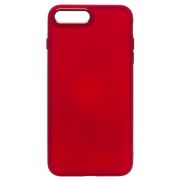 Чехол iPh 7 Plus/8 Plus силикон литой плотный с хромированной отделкой красный