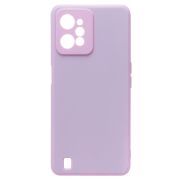 Чехол Realme C31 силикон цельный матовый с защитой камеры сиреневый