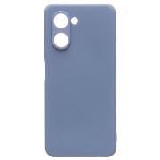 Чехол Realme C33 силикон цельный матовый с защитой камеры синий