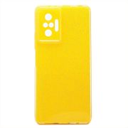 Чехол Xiaomi Redmi Note 10 Pro Global силикон с вкраплениями и защитой камеры жёлтый