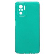 Чехол Xiaomi Redmi Note 10/Redmi Note 10S силикон с вкраплениями и защитой камеры зелёный