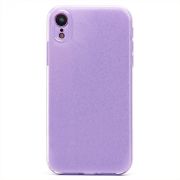 Чехол iPh XR силикон с вкраплениями и защитой камеры сиреневый