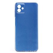 Чехол Samsung A04/A045 силикон с вкраплениями и защитой камеры синий