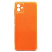 Чехол Samsung A04/A045 силикон с вкраплениями и защитой камеры оранжевый