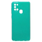 Чехол Samsung A21s/A217 силикон с вкраплениями и защитой камеры зелёный