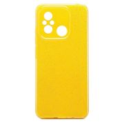 Чехол Xiaomi Poco C55/Redmi 12C силикон с вкраплениями и защитой камеры жёлтый