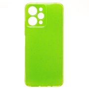 Чехол Xiaomi Redmi 12 силикон с вкраплениями и защитой камеры зелёный