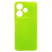 Чехол Xiaomi Redmi 13 4G силикон с вкраплениями и защитой камеры зелёный